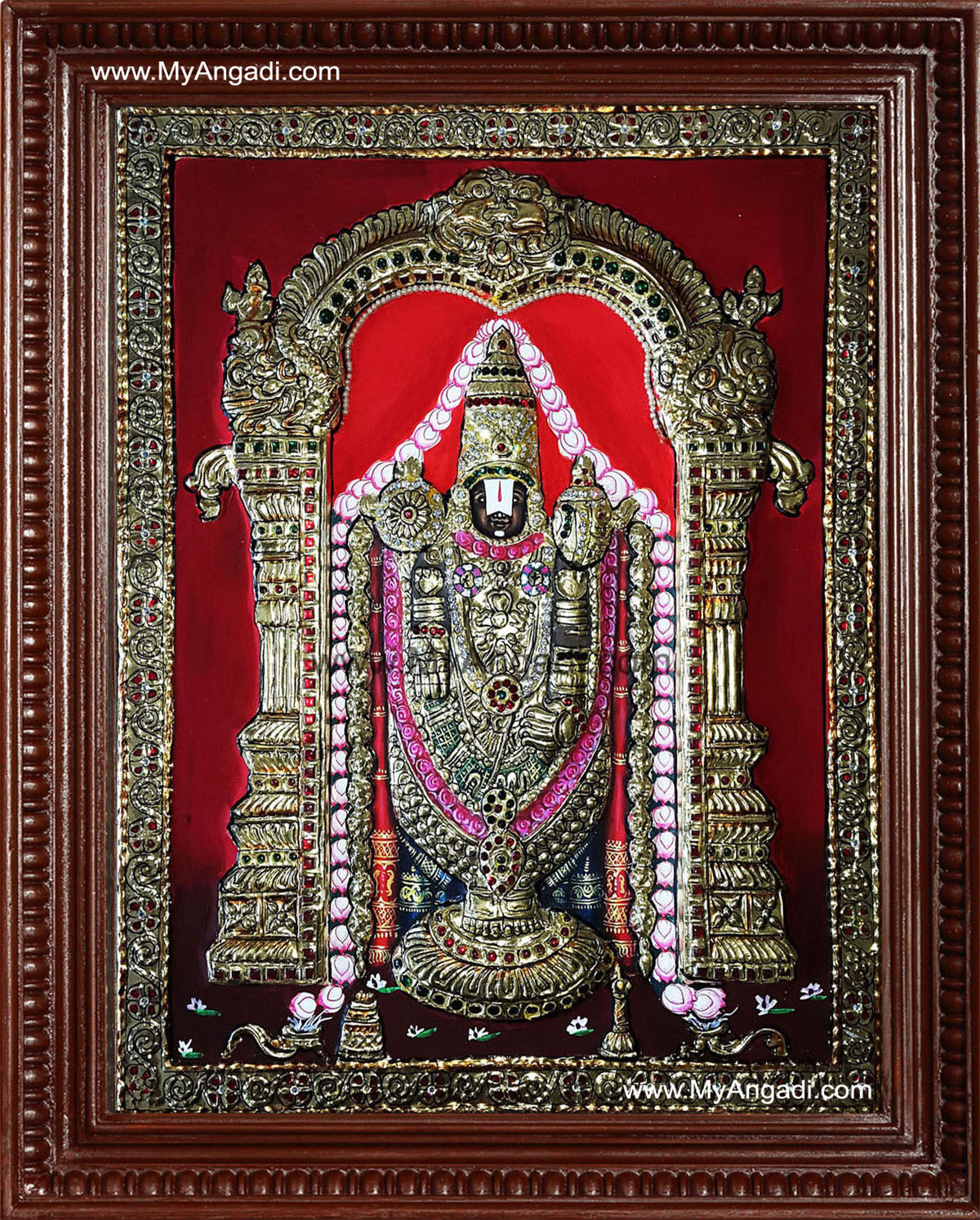 Thirupathi Venkatachalapathi Tanjore Painting