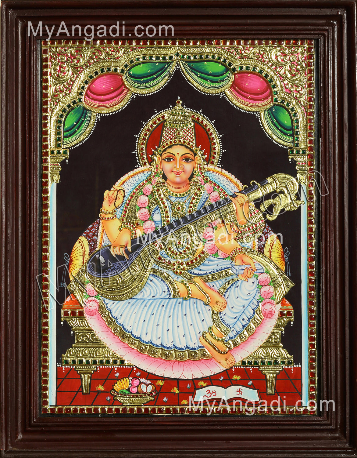 Saraswathi Tanjore Painting