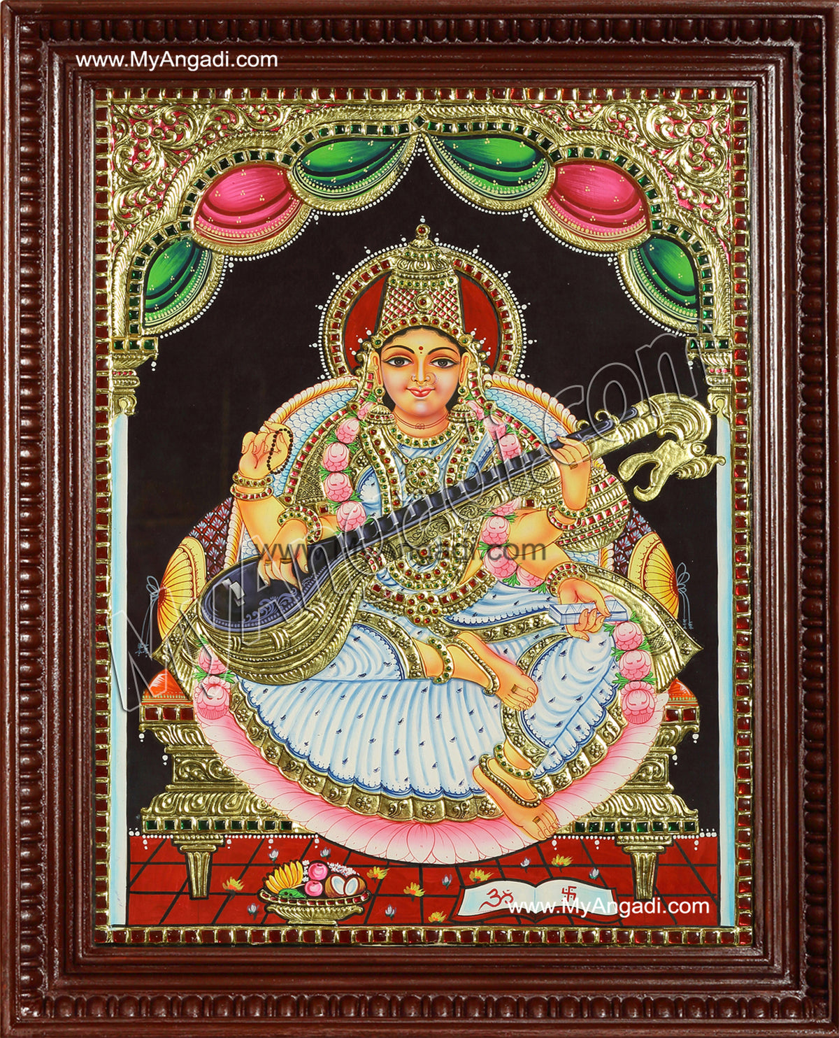 Saraswathi Tanjore Painting