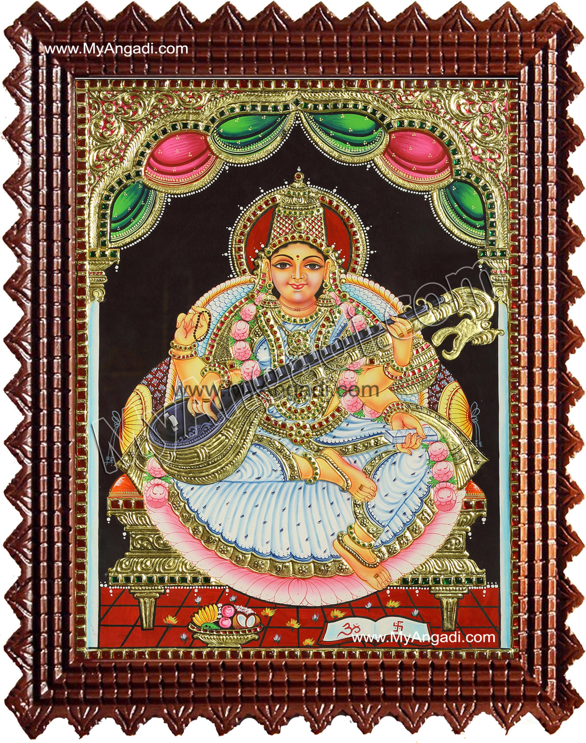 Saraswathi Tanjore Painting