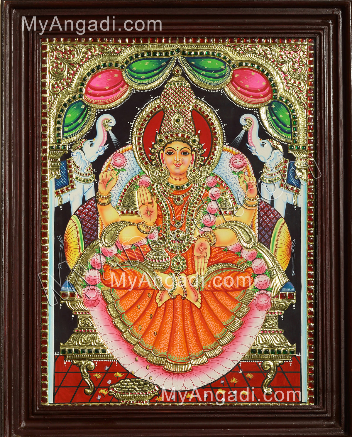 Gajalakshmi Tanjore Painting