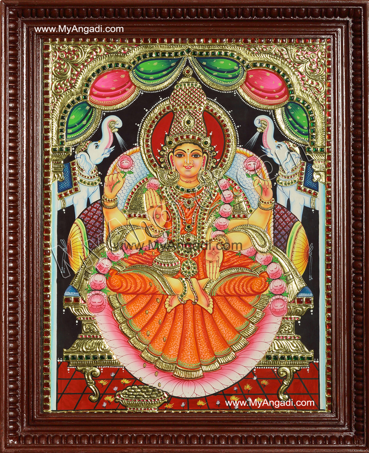 Gajalakshmi Tanjore Painting