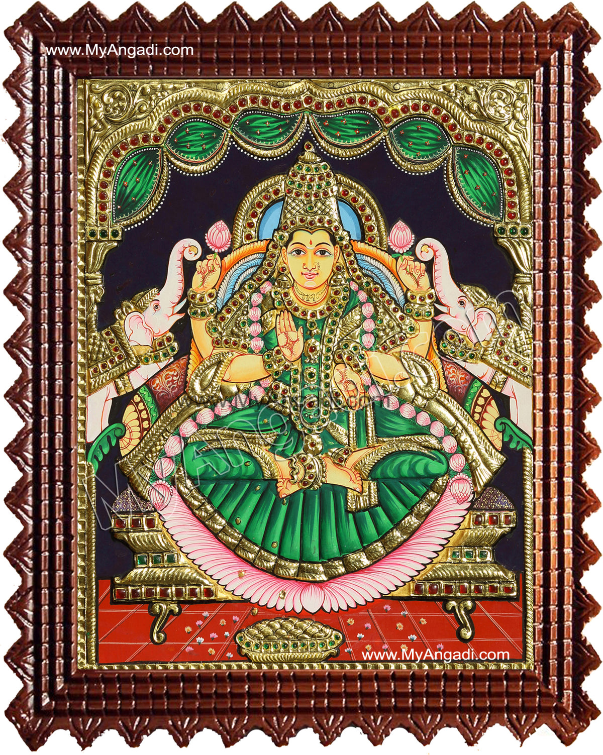 Gajalakshmi Tanjore Painting
