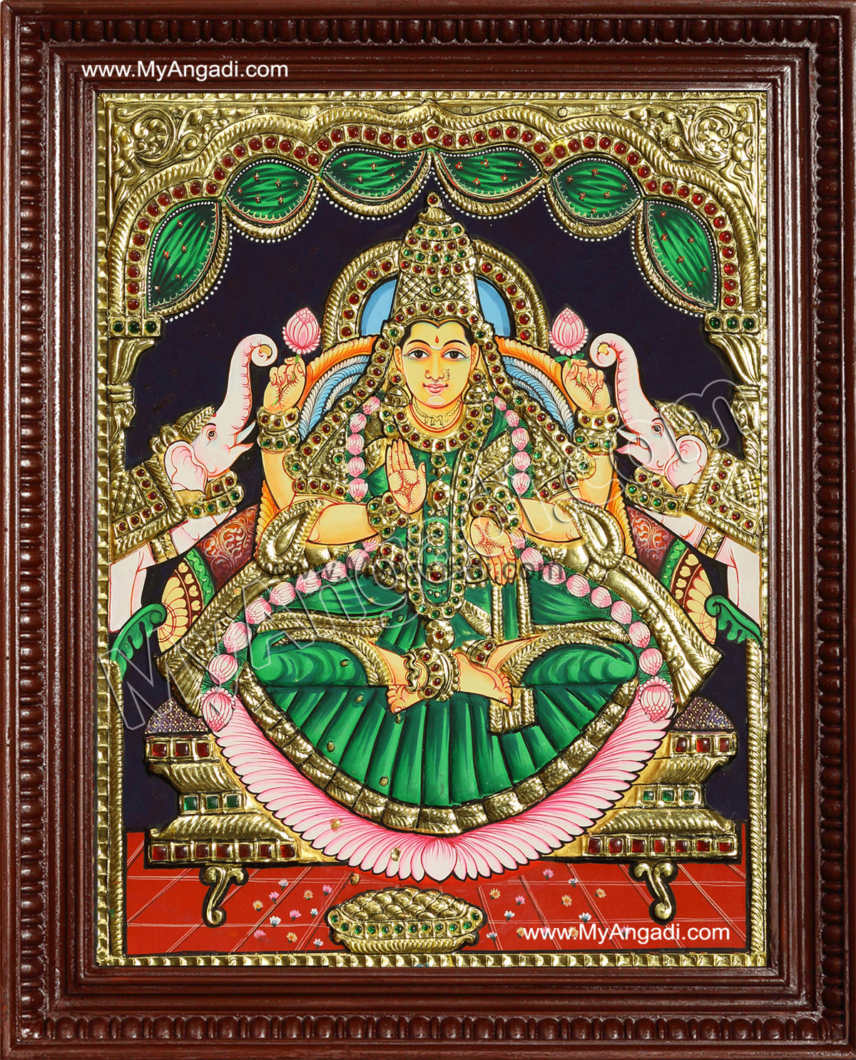 Gajalakshmi Tanjore Painting