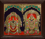 Thirupathi Venkatachalapathi & Thaayar Padmavathi Tanjore Painting