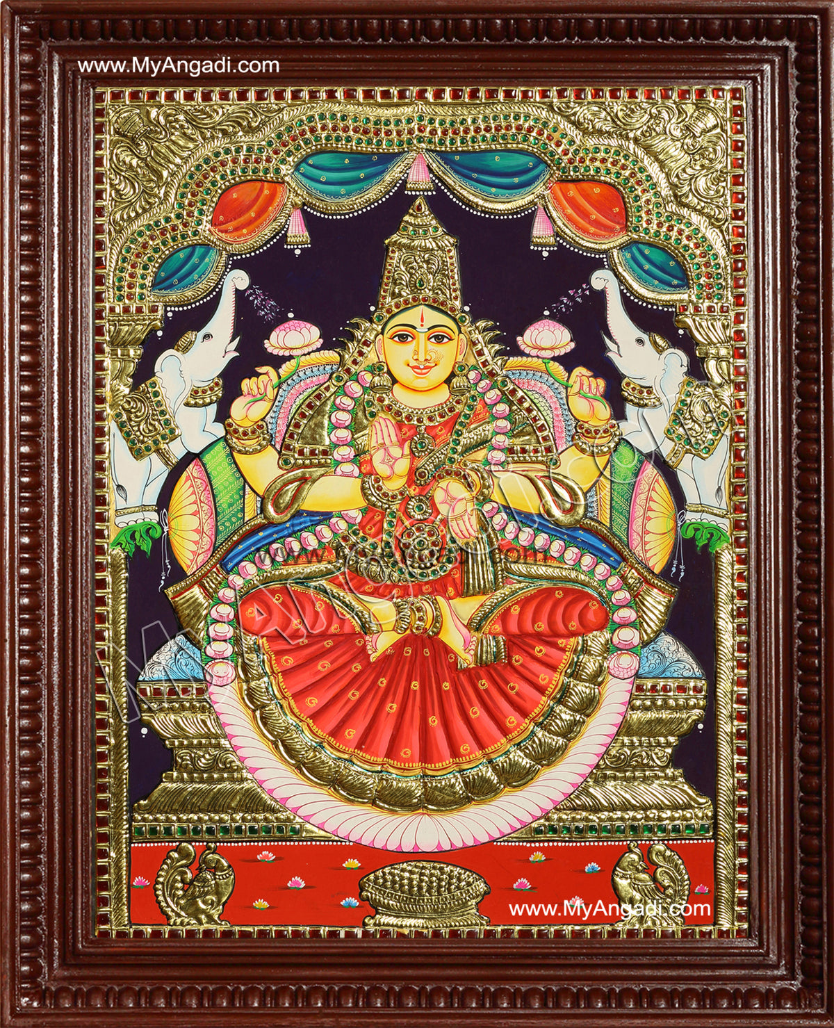 Gajalakshmi Tanjore Painting