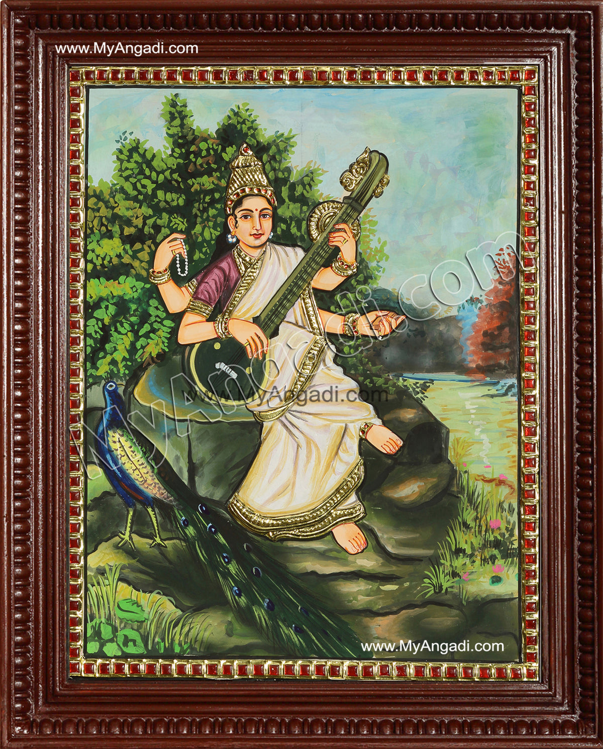 Saraswathi Tanjore Painting