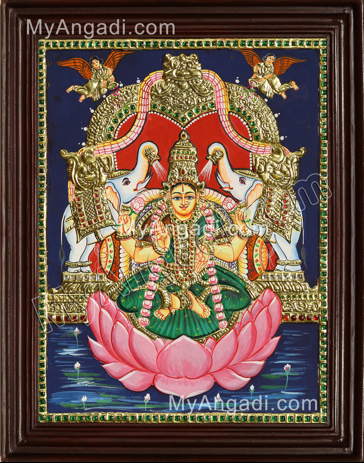 Gajalakshmi Tanjore Painting