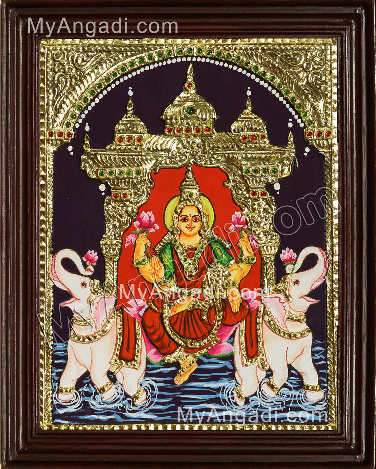 Gajalakshmi Tanjore Painting