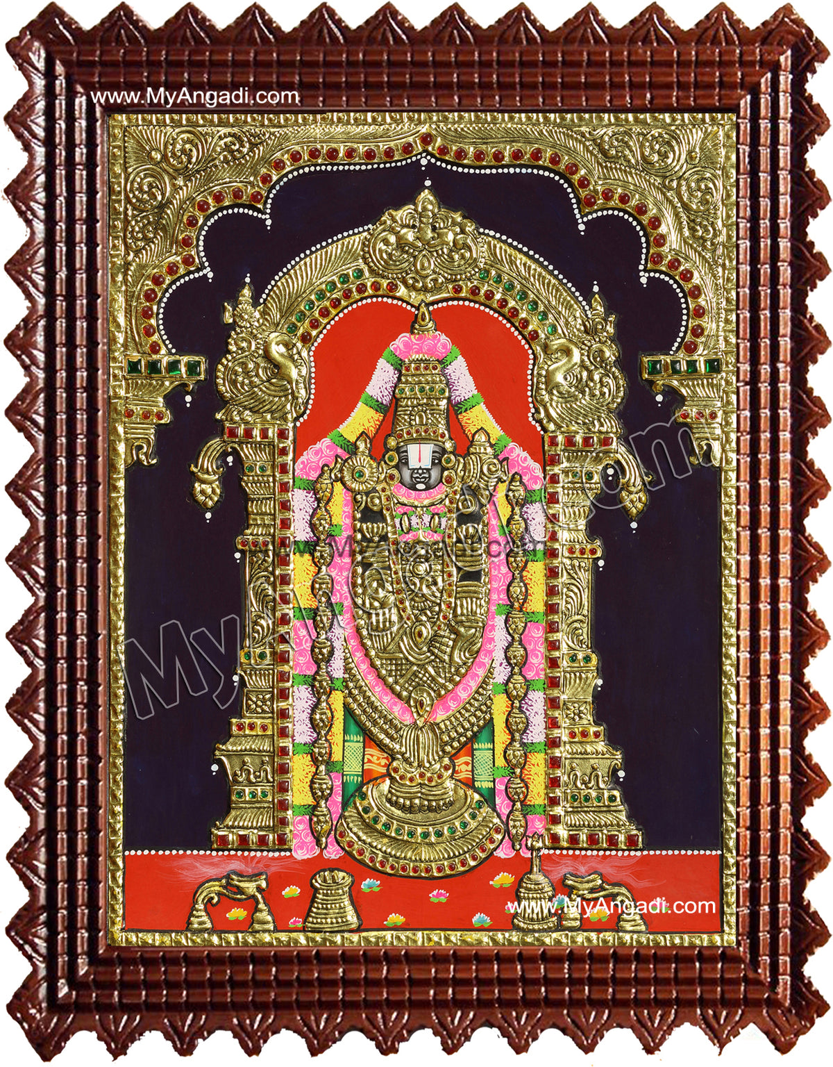 Thirupathi Venkatachalapathi Tanjore Painting