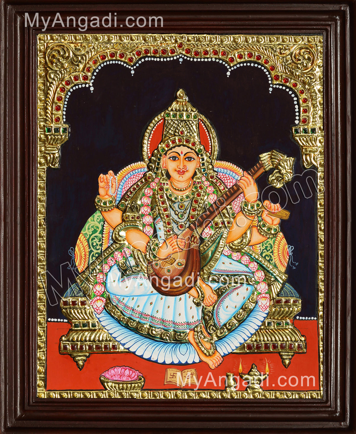 Saraswathi Tanjore Painting