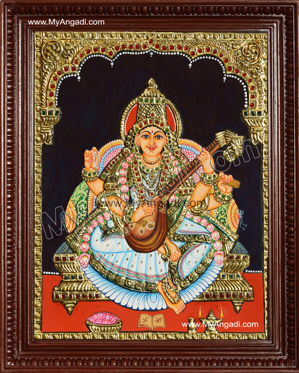 Saraswathi Tanjore Painting