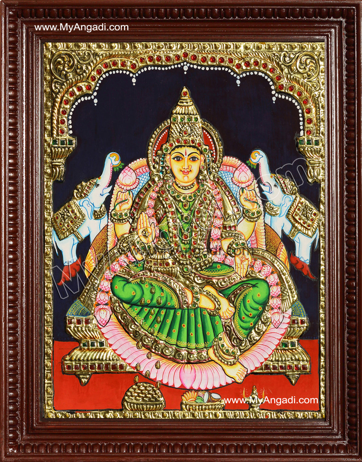 Gajalakshmi Tanjore Painting