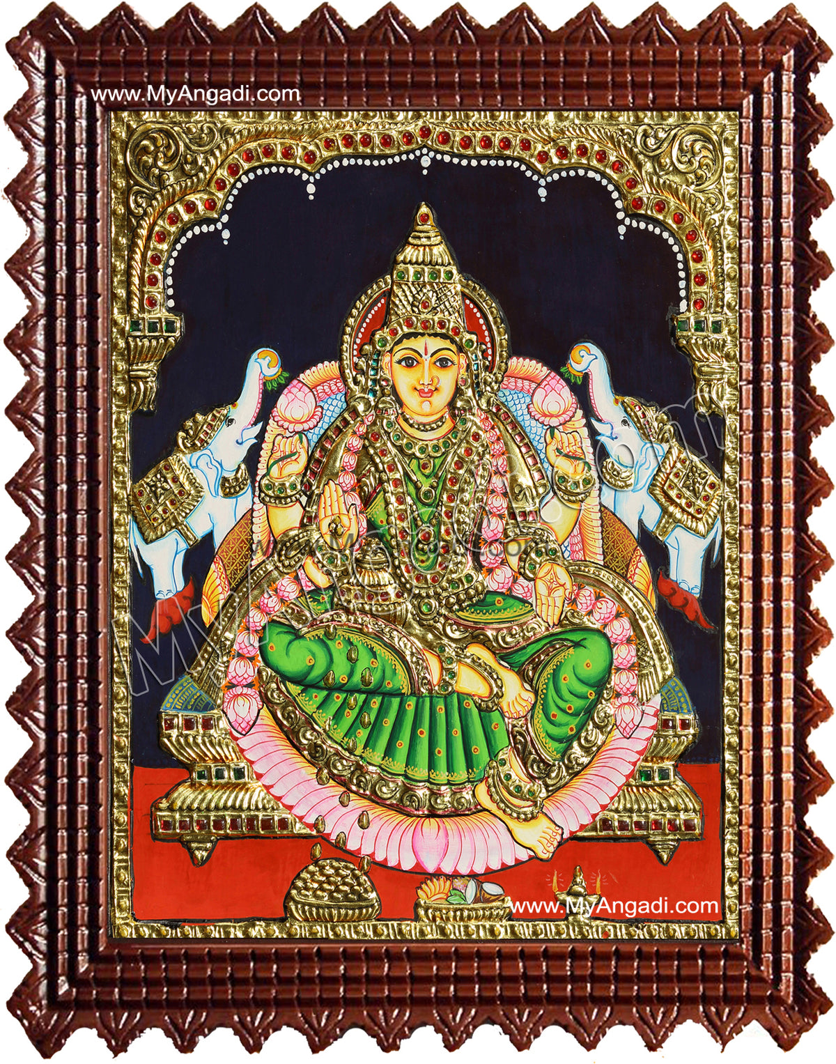 Gajalakshmi Tanjore Painting