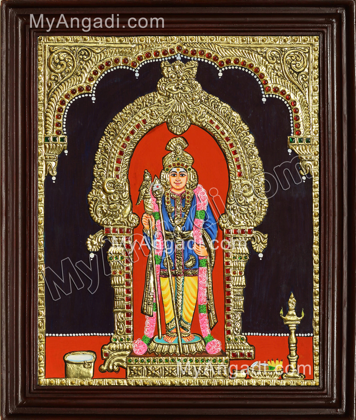 Raja Anangara Murugan Tanjore Painting
