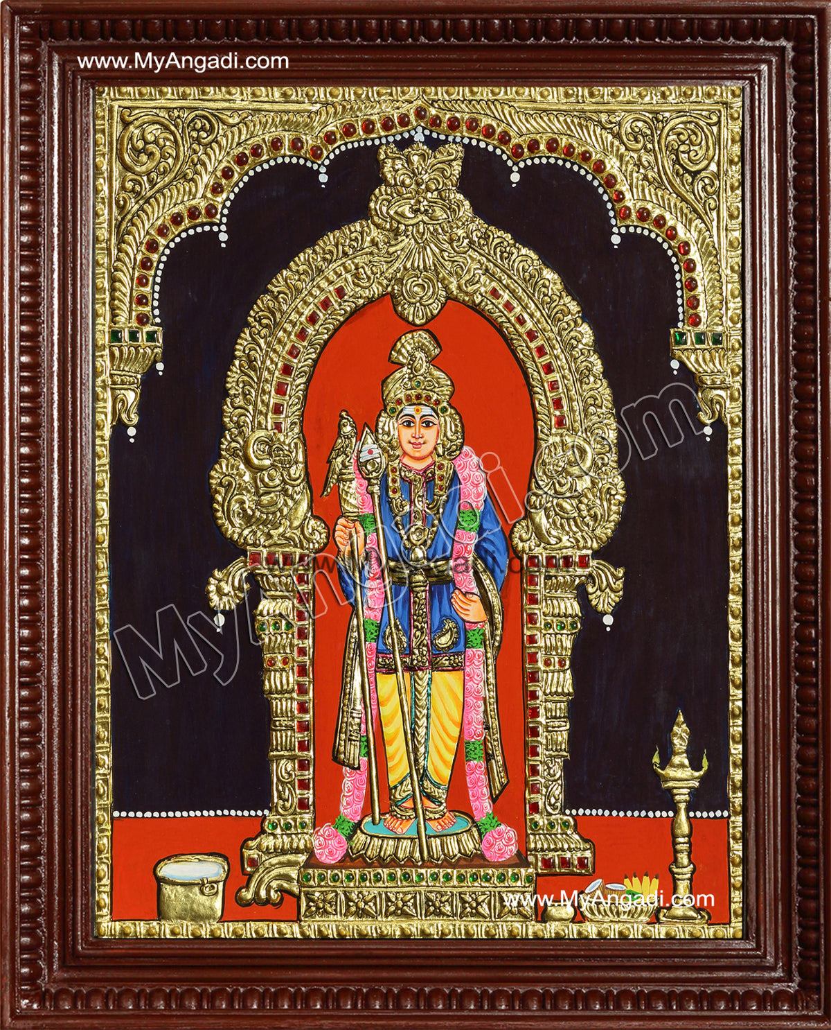 Raja Anangara Murugan Tanjore Painting