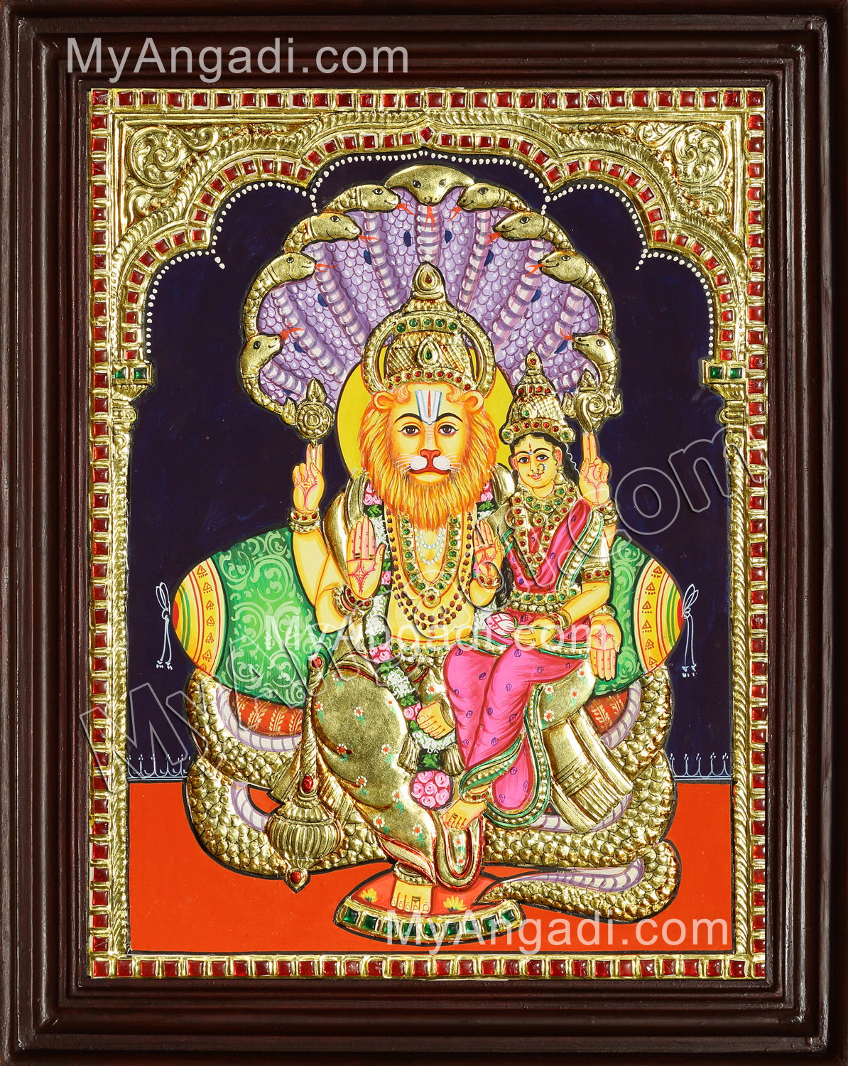 Lakshmi Narasimhar Tanjore Painting