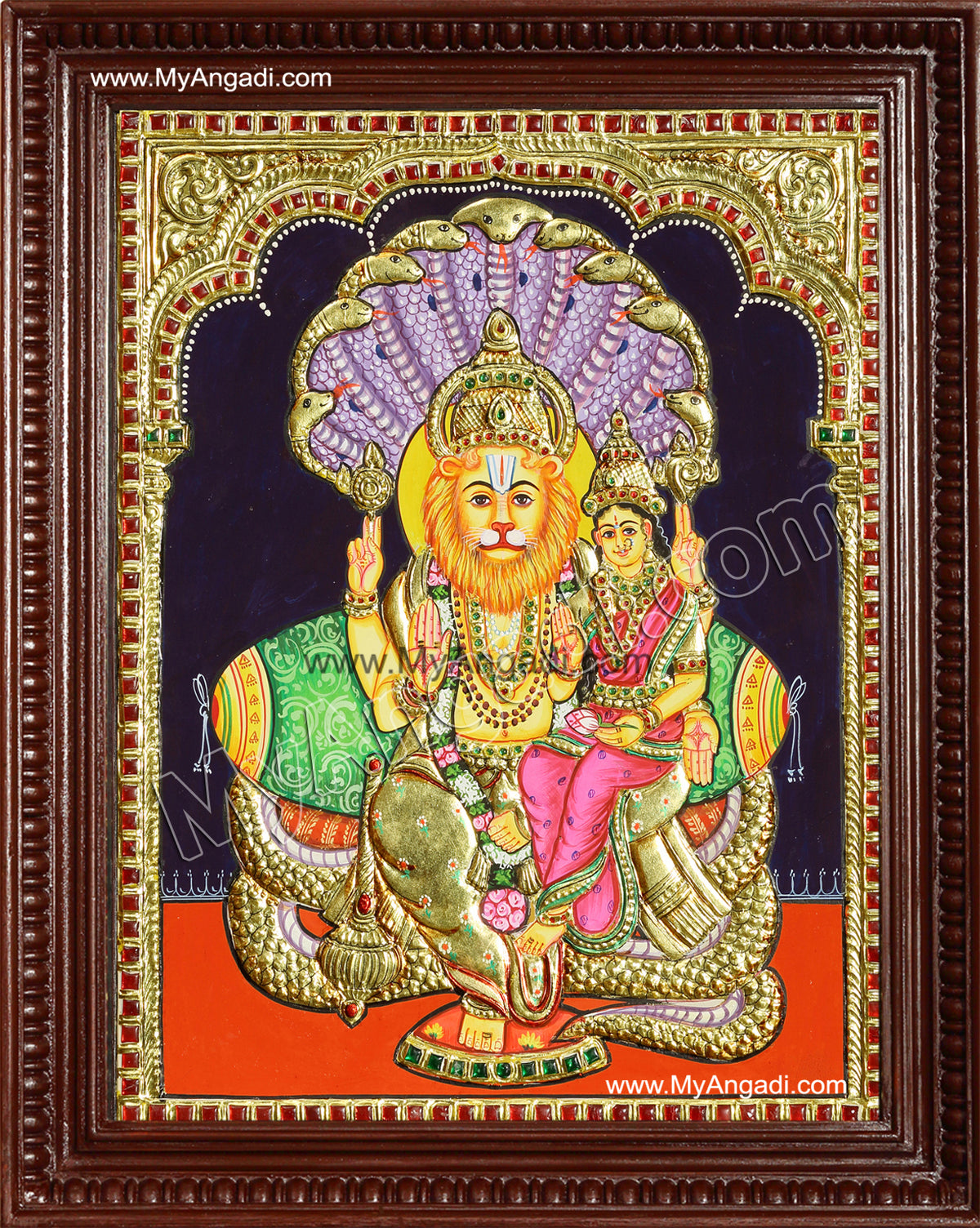 Lakshmi Narasimhar Tanjore Painting