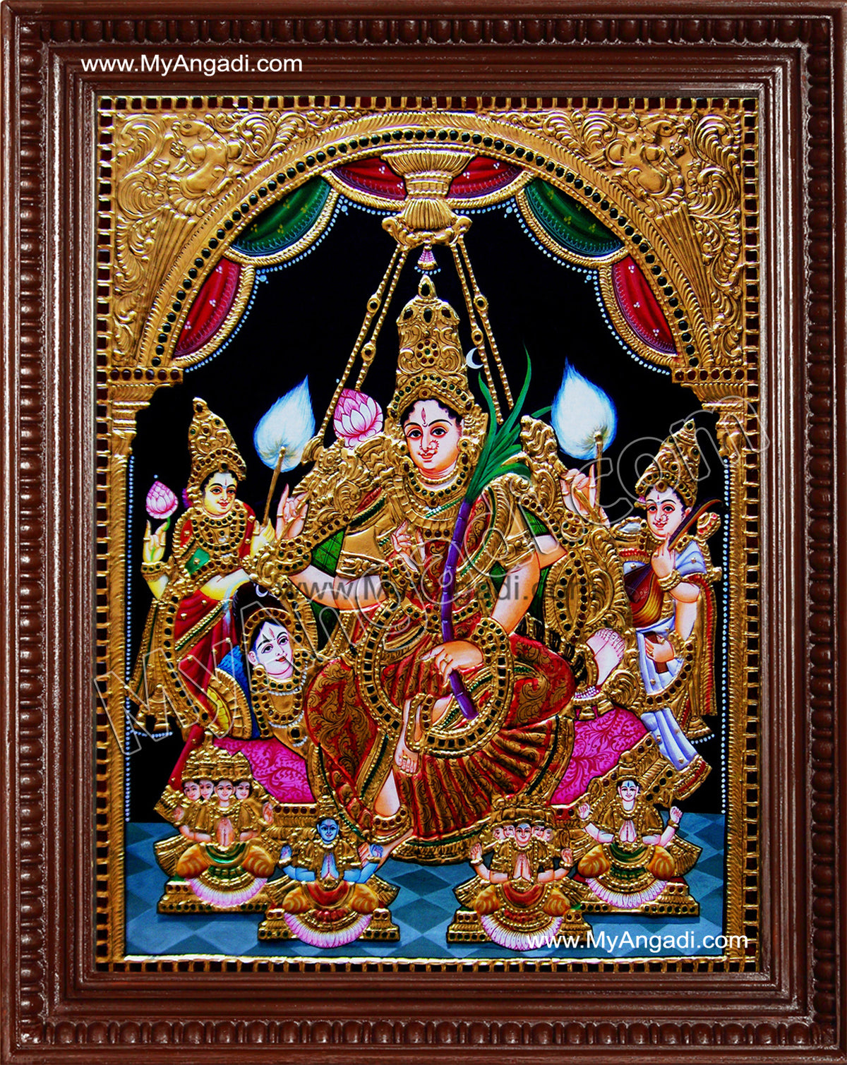 Raja Rajeshwari Tanjore Painting