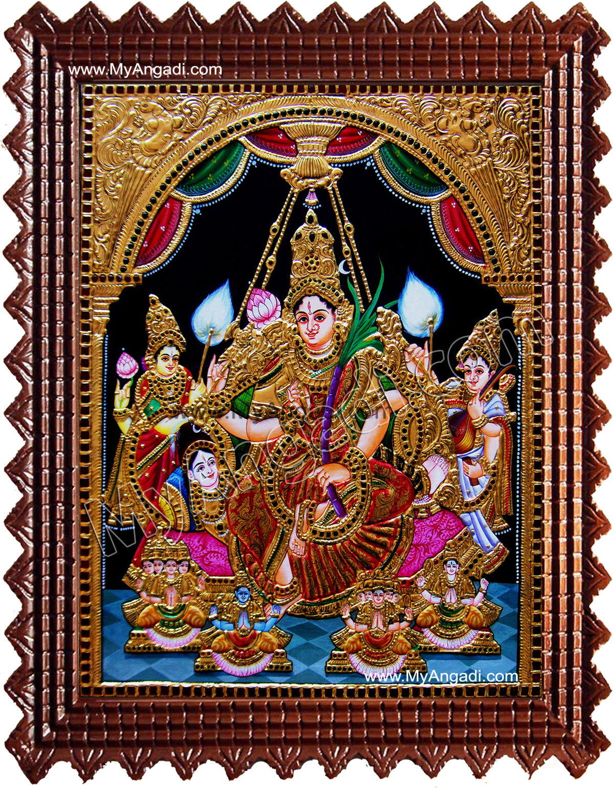 Raja Rajeshwari Tanjore Painting