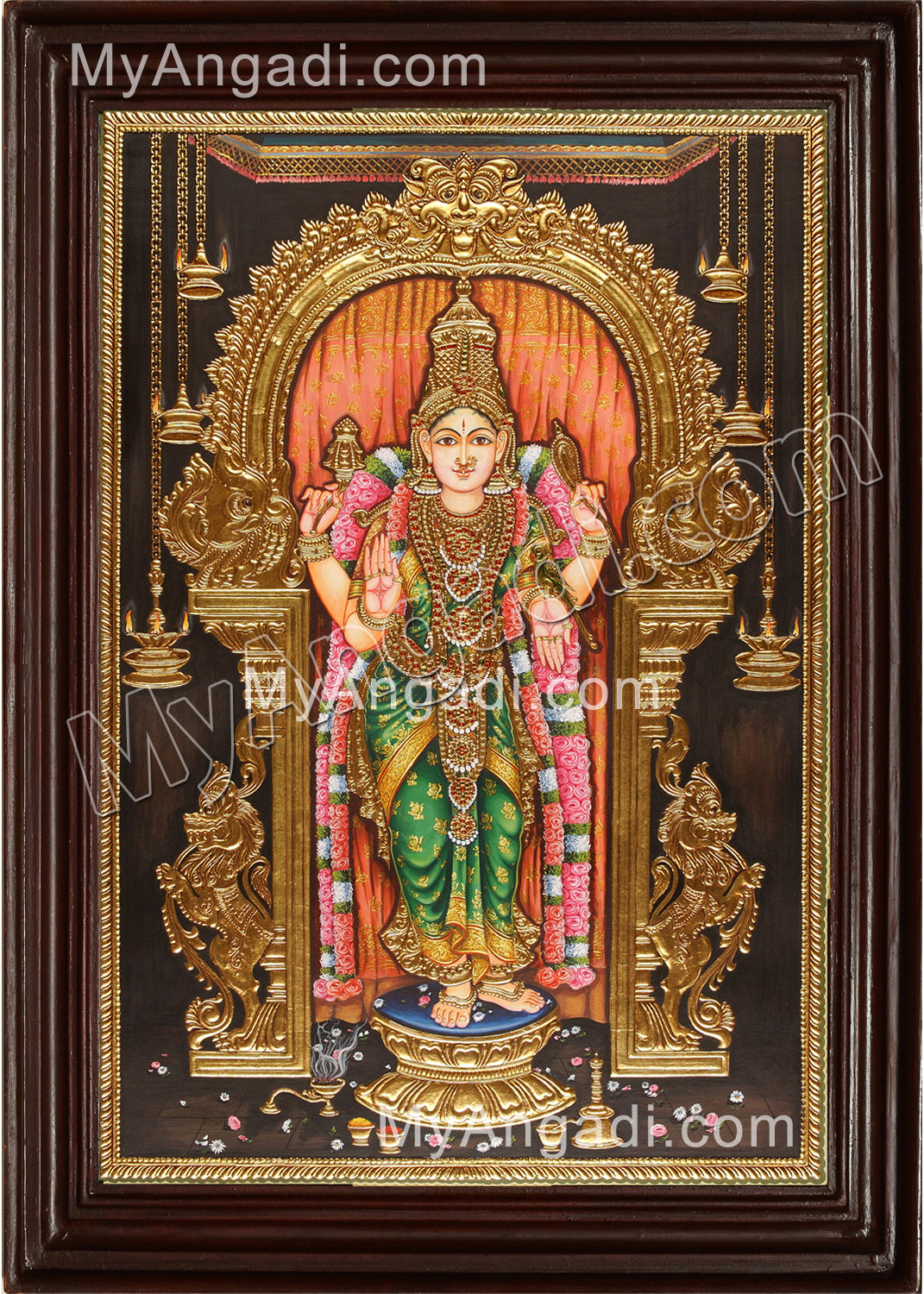 Meenakshi Amman Tanjore Painting