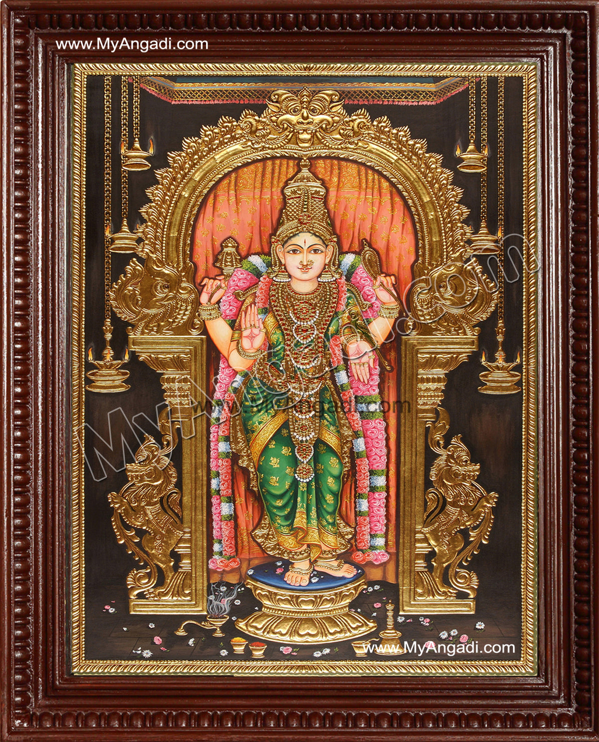 Meenakshi Amman Tanjore Painting