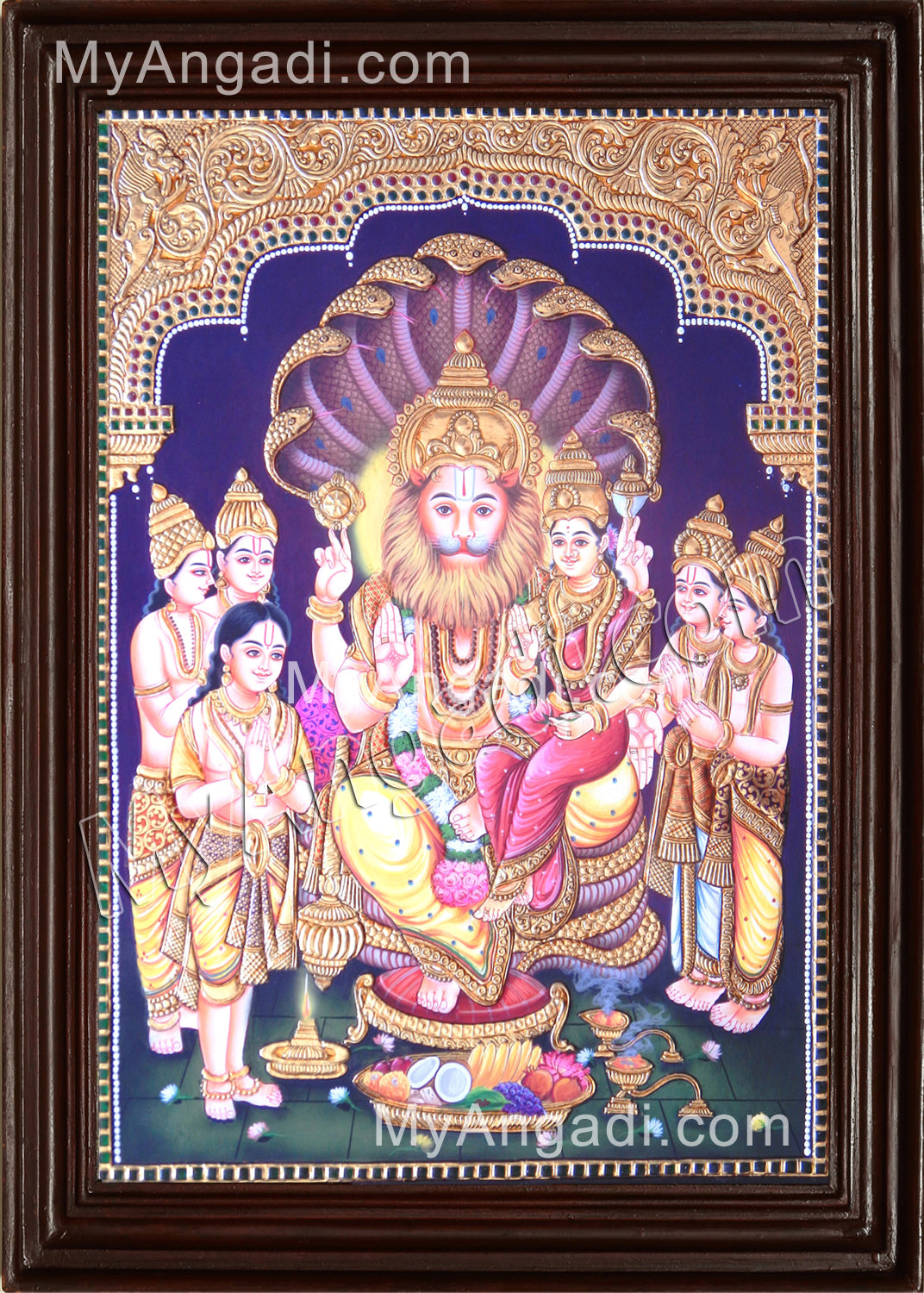 Lakshmi Narasimhar Tanjore Painting