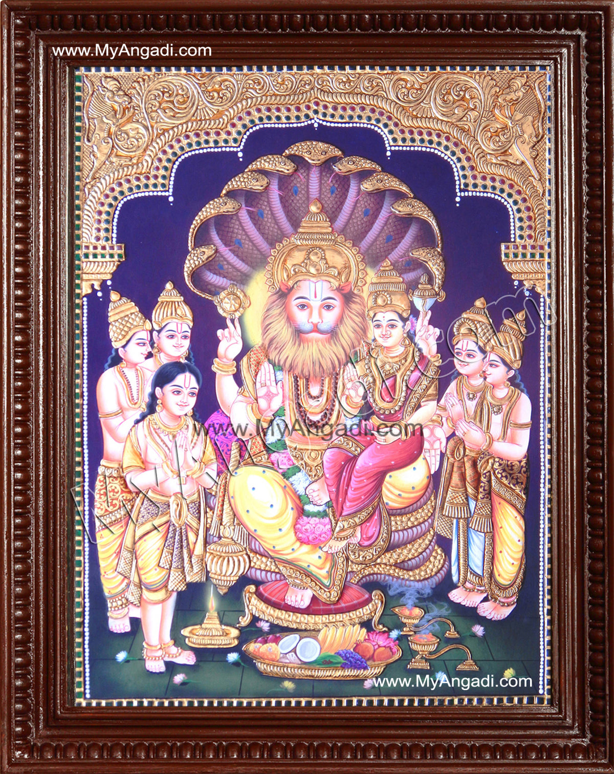 Lakshmi Narasimhar Tanjore Painting