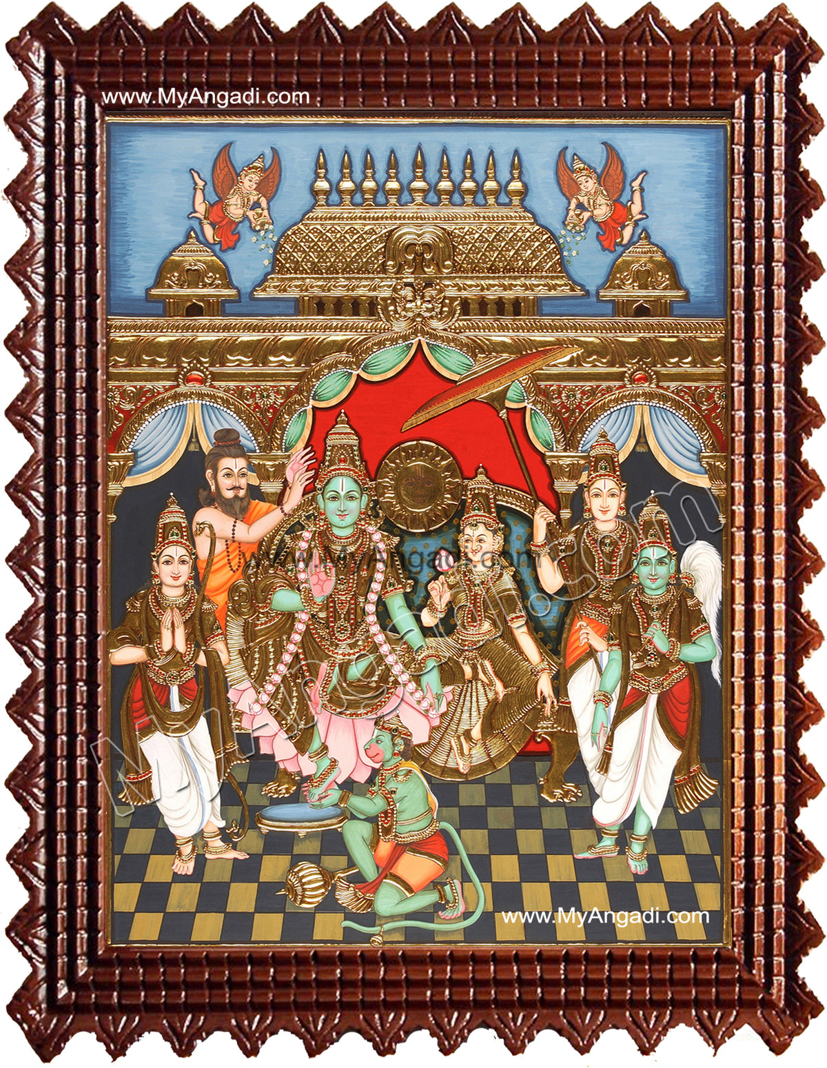 Ramar Pattabishekam Tanjore Painting