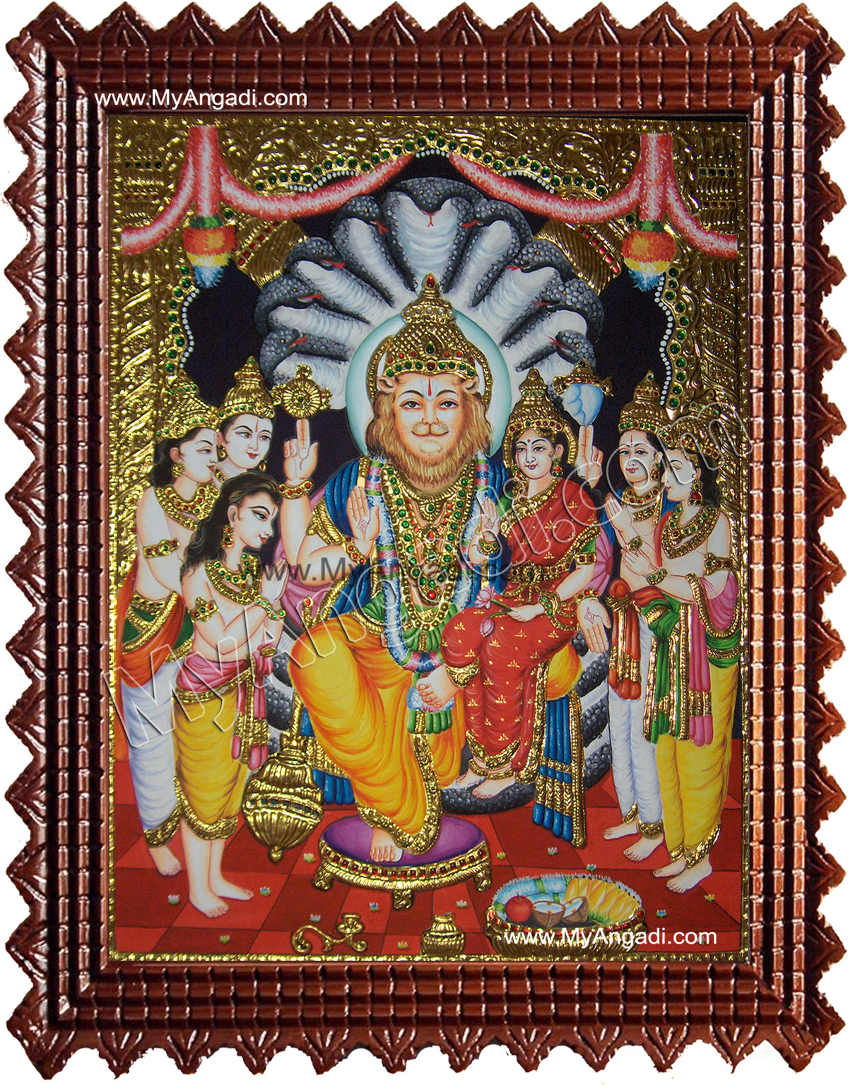 Lakshmi Narasimhar Tanjore Painting