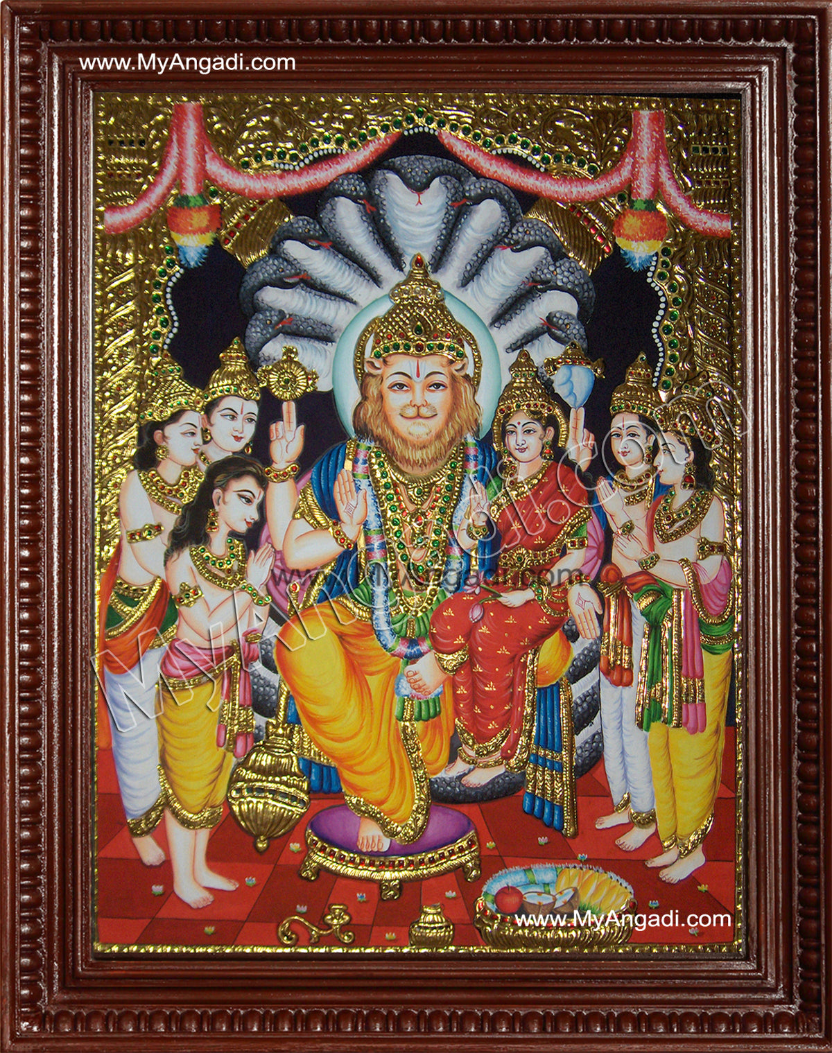 Lakshmi Narasimhar Tanjore Painting
