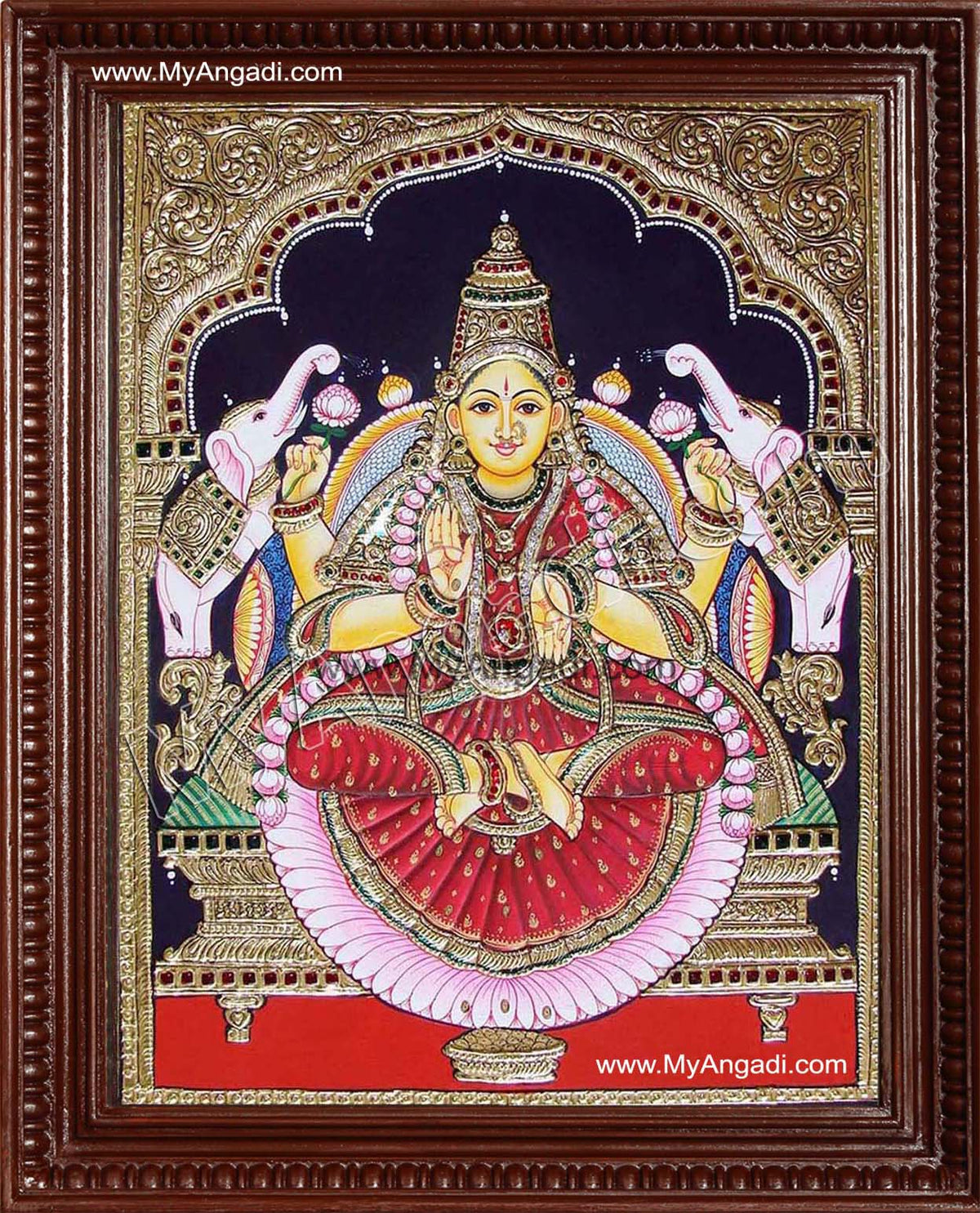 Gaja Lakshmi Tanjore Painting