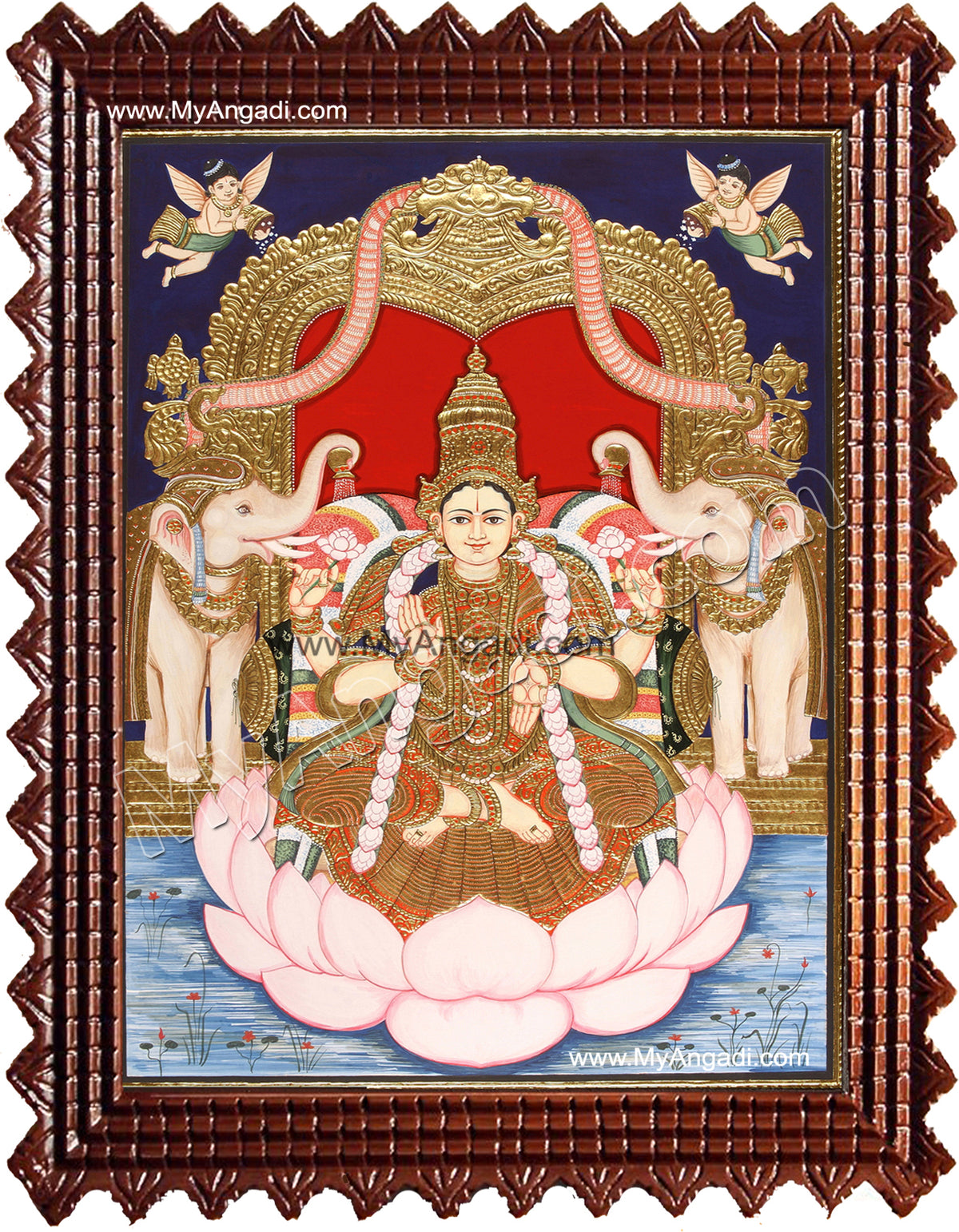 Gaja Lakshmi Tanjore Painting