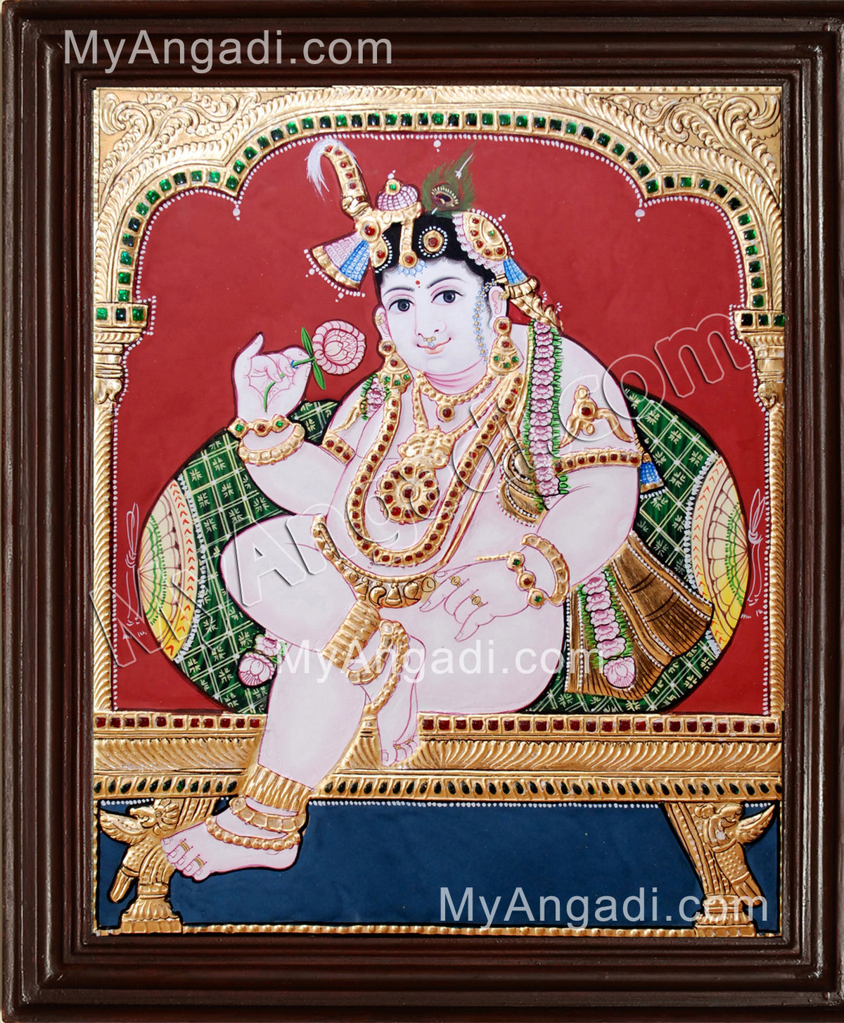 Vittobha Krishna Tanjore Painting