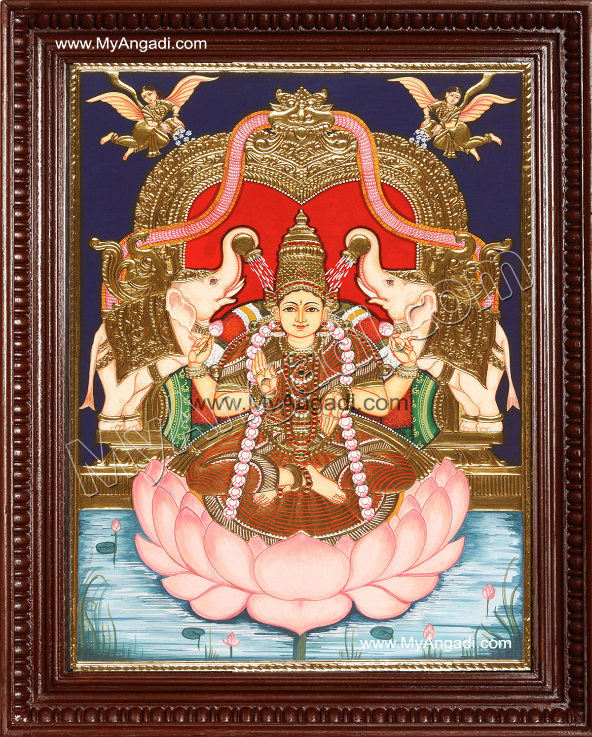 Gaja Lakshmi Tanjore Painting