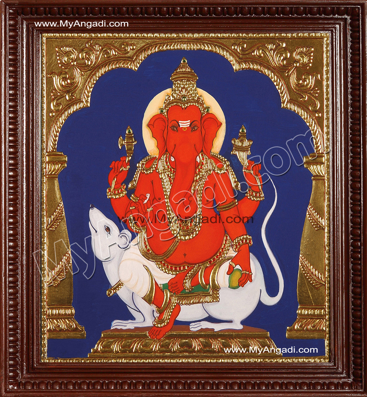 Chendura Ganesha Tanjore Painting