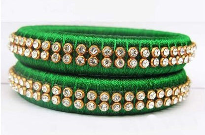 Green Silk Thread Bangle