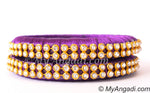 Purple Colour Silk Thread Bangels
