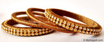 Kakki Colour Silk Thread Bangles