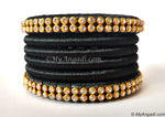 Black Colour Silk Thread Bangles