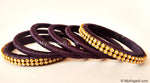 Dark Blue Colour Silk Thread Bangles