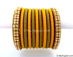 Olive Green Colour Silk Thread Bangles