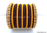 Dark Blue Colour Silk Thread Bangles