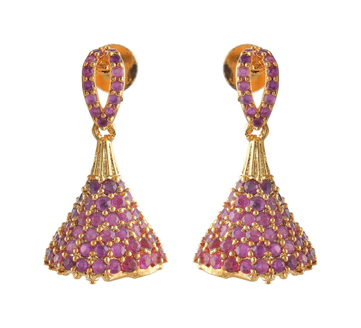 Ruby Stone Jumukka Earrings