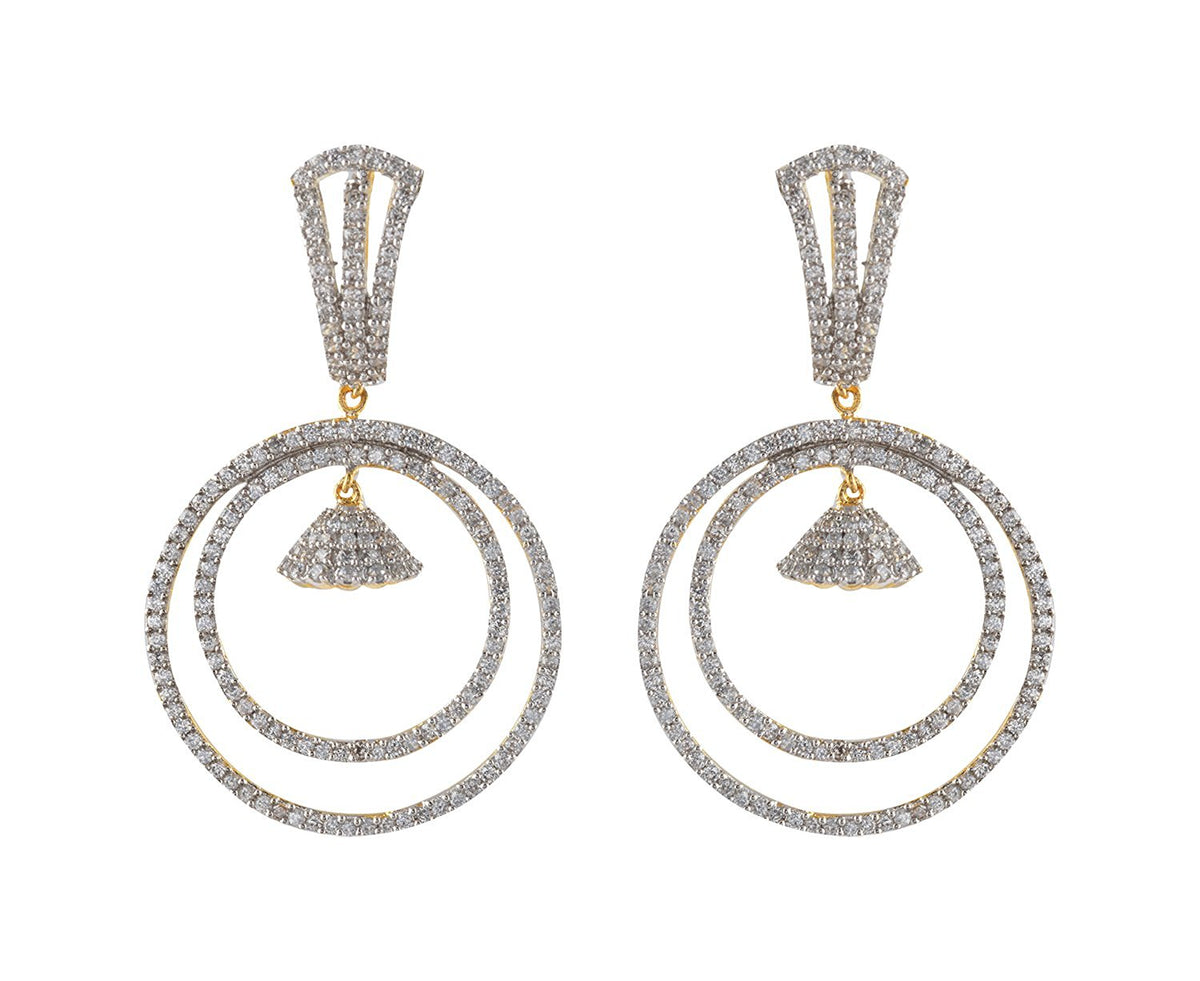 AD Stone Dangles- Earring