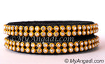 Black Colour Silk Thread Bangles-2 Set