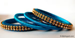 Blue Colour Silk Thread Bangles-4 Set