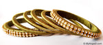 Olive Green Colour Silk Thread Bangles-6 Set