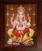 Lord Ganesha Wooden Photo Frame