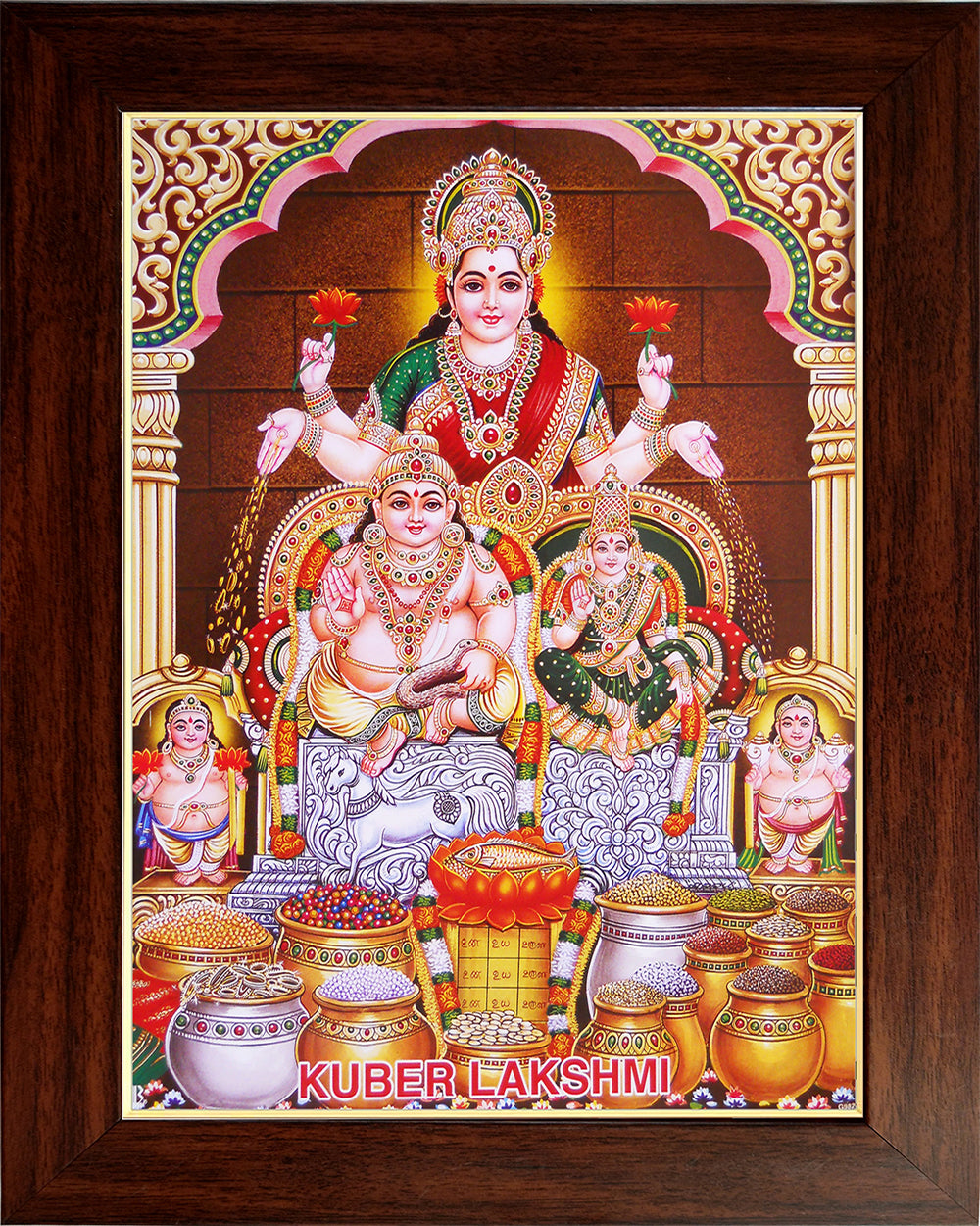 LordLakshmi Kuberar Wooden Photo Frame
